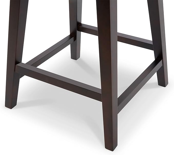 CHITA Counter Height Swivel Bar Stools Set of 3, FSC Certified Upholstered Faux Leather Barstool Chairs with Back, 26.8" H Seat Height, PU Leather in Creamy Grey