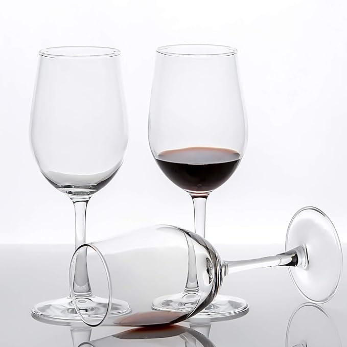 UMI UMIZILI 12 Ounce - Set of 12, Classic Durable Red/White Wine Glasses For Party