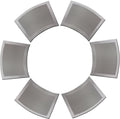 Wedge Placemats for Round Dinner Table Woven Vinyl Wipe Clean Non Slip Plastic Table Mats Set of 6（Grey）