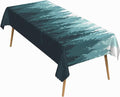 60x84 Inch Nature Rectangular Tablecloth Forest Silhouette Painting Table Cloth Waterproof Durable Table Cover for Picnic Indoor Gaming Room Decor