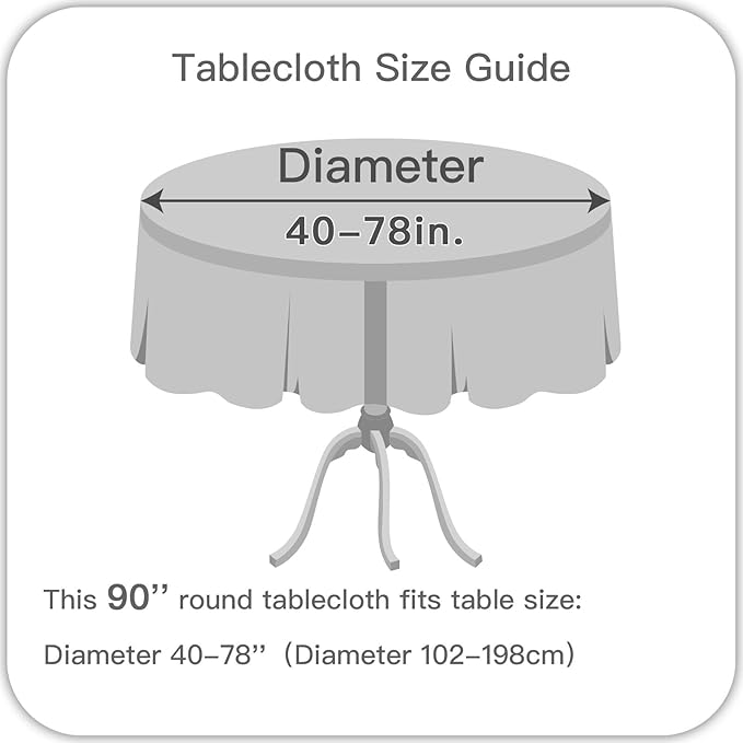 maxmill Round Jacquard Tablecloths Swirl Pattern Spillproof Wrinkle Free Heavy Weight Soft Table Cloth for Circular Table Cover of Buffet Banquet Parties Holiday Dinner Round 90 Inch Ivory
