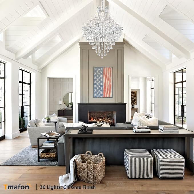 Modern Crystal Chandeliers for Dining Room - Small Crystals Chandelier Lights for Girls Bedroom, Dining Room, Hallway, Kitchen Island, Bathroom, Closet