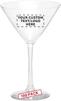 Custom Martini Glasses by ARC 10 oz. Set of 100, Personalized Bulk Pack - Perfect for Hotel, Bar, Restaurant or Lounge - Clear
