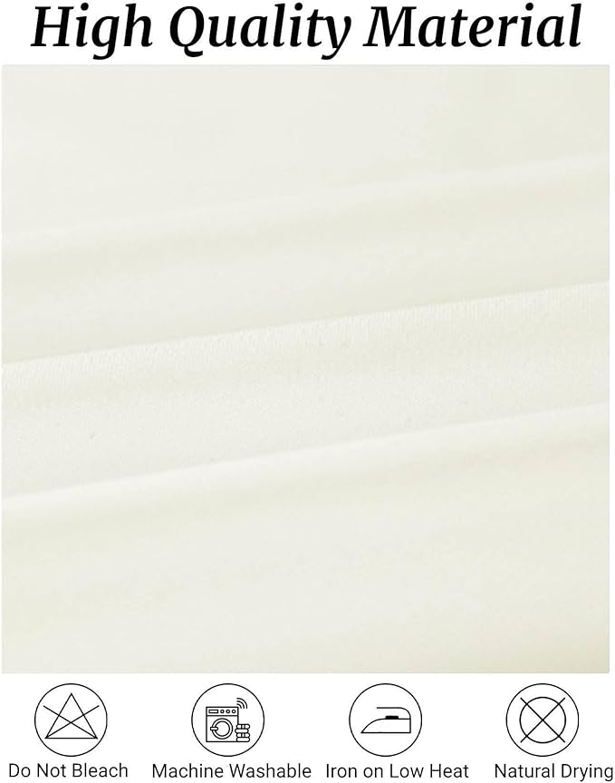 Fokitut 6 Pack Round Tablecloth, 90 Inch, Stain Resistant and Wrinkle Polyester Table Cloth, Fabric Table Cover for Kitchen Dining, Wedding, Party, Holiday Dinner-Ivory