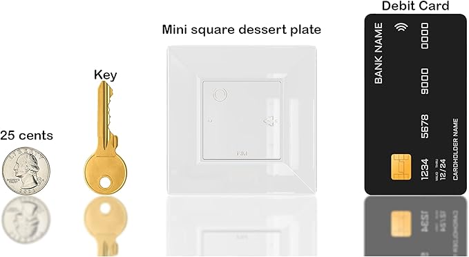 Exquisite Mini Disposable Appetizer Plates - 1200 Pack 2.95" x 2.95" Crystal Clear Plastic Dessert Plates - Elegant Design for Weddings, Birthdays & Formal Parties - Stackable, Convenient - BPA Free