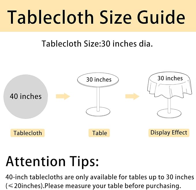 JIUZHEN Round Textured Table Cloth Linen Wrinkle Free Stain Resistant Farmhouse Decorative Circular Tablecloth for Kitchen, Dining, Party, Wedding, Outdoor Use (40 Inch Round,Beige)