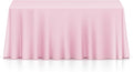 Lann's Linens 90 x 132 Inch Rectangular Tablecloth, Washable Polyester Fabric Table Cloth for Dining Tables, Parties, Restaurants, Weddings - Pink