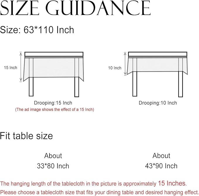 ISAENNE Designer White Linen Extra Long Rectangle Tablecloth,Chinoiserie Floral Elegant Indoor Table Cloth,Fall Stain Proof Decor Tablecloths for Dining Thanksgiving Kitchen,63"*110"-Mosella F