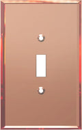 LIDER Toggle Switch Acrylic Wall Plate, Mirrored Light Switch Plate, Plexiglass Switch Cover, Mirror-like Reflective Finish, Modern Upgrade, Oversized 1-Gang 5.25" x 3.44", Rose Gold