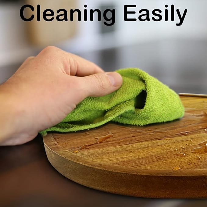 9" Acacia Wood Lazy Susan Organizer Kitchen Turntable for Cabinet Pantry Table Organization,2 Pack