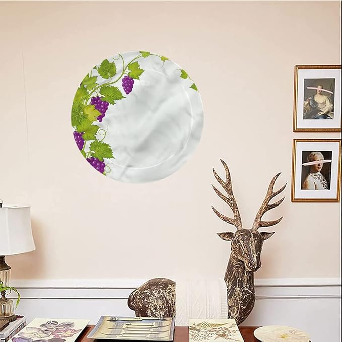 Ceramic Display Plate, Vineyard Ceramic Hanging Decorative Plate, Italian Latin Artistic, 6 Inch, Living Room Kitchen Decoration Household, Multicolor