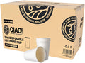 CIAO! 12oz White Paper Hot Cup, Disposable, 80mm Diameter 500 Count