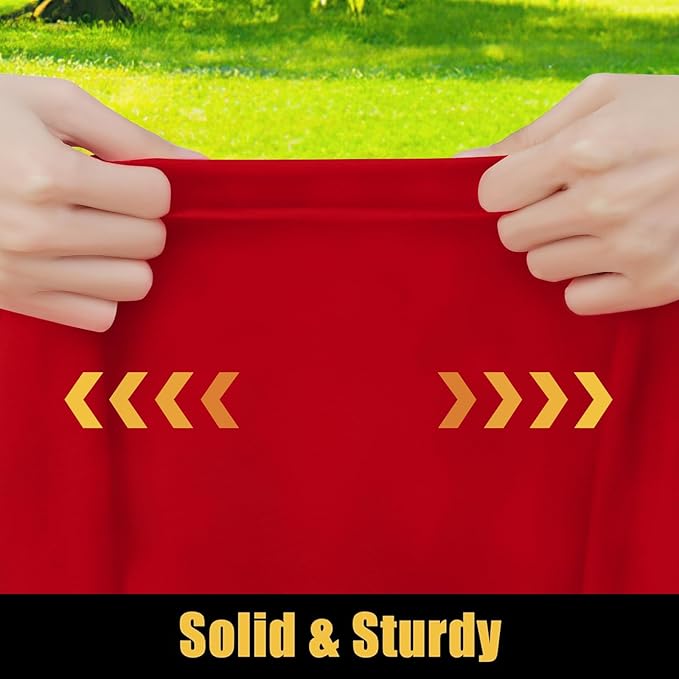 Smiry Rectangle Picnic Table Cloth, Waterproof Elastic Fitted Tablecloths for 6 Foot Tables, Washable Polyester Table Cover for Camping, Indoor and Outdoor (Red, 36"x72")