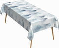 52x70 Inch Nordic Winter Nature Rectangle Tablecloth Misty Foggy Pine Trees Forest Table Cloth Waterproof Stain Resistant Table Cover for Kitchen Dining Picnic BBQ Home Holiday Party