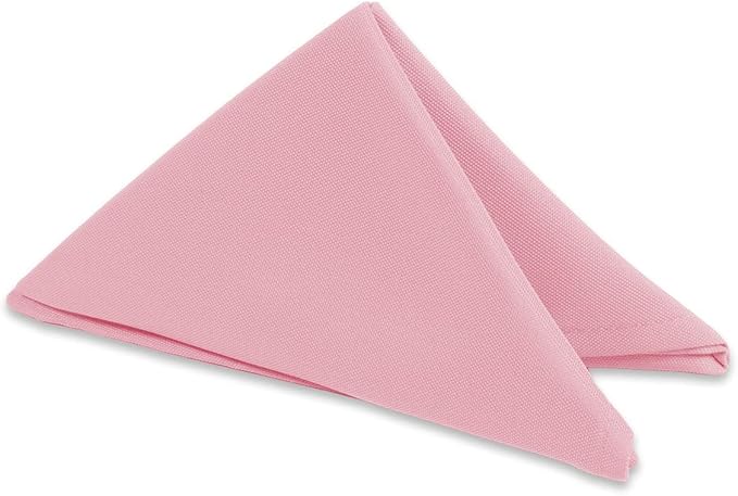 Polyester Cloth Napkins - Washable Soft Table Linens - Durable & Elegant for Dining, Restaurants, Weddings, Events, Rentals, Banquets, & Parties - Premium Quality Set of 250, Pink, 20"x20"
