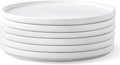 AmorArc Stoneware Dinner Plates Set of 6, 10.5 Inch Reactive Matte Glaze Ceramic Plates Set, Modern Dinnerware Dish set for Kitchen,Microwave, Dishwasher Safe, Scratch Resistant,Matte White