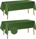 Fokitut 2 Pack Waterproof Rectangle Tablecloth, 60x120 Inch,Stain Resistant and Wrinkle Polyester Table Cloth, Fabric Table Cover for Kitchen Dining, Wedding, Party, Holiday Dinner-Willow
