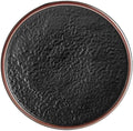 Heika Black Matte Textured Stoneware Plate, 7 11/16 Inch, Coupe Style, Dishwasher Safe, 12 per Case