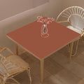 Desk Cover Protector - Used for Square Table Waterproof and Easy to Clean Good Flatness Easy to Used for Dining Table(Brown+Gray 44x44)