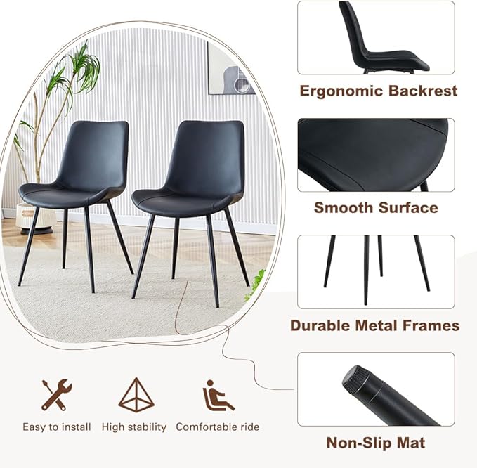 Round Dining Table Set for 6｜42"-54" Extendable Dining Room Table Set｜Wooden Kitchen Table with 6 Chairs｜Mid Century Modern Dinner Table Set with Cross Legs｜Easy Assembly｜Space Saving