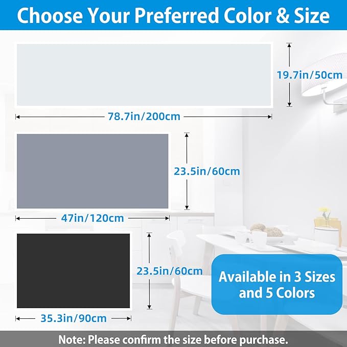 AECHY Extra Large Silicone Mat 35.3"x23.5"x0.08", Multipurpose Silicone Mat Thick Heat Resistant Mat Shipped Rolled Up Kitchen Counter Mat Waterproof Nonslip Mats for Kitchen Counter Blue