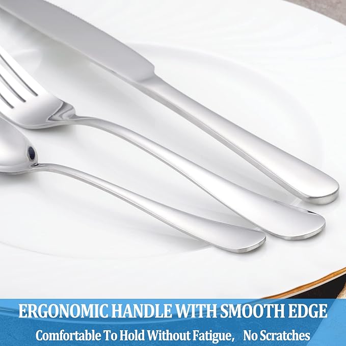24 Pcs Dinner Spoon Set,Premium Food Grade Stainless Steel Spoons,Durable Metal Spoon,Tablespoon,Spoons Silverware Only,Mirror Finish & Dishwasher Safe,Use for Home,Kitchen and Restaurant - 7.3 inch