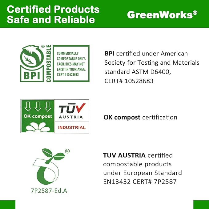 GreenWorks 1000 Count 7" Heavy-duty Compostable Forks, BPI Certified Large Bulk Disposable Cutlery Fork