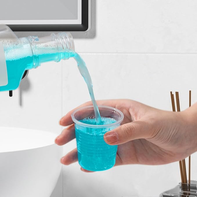 100 Pack 3 oz Clear Plastic Cups, Small Bathroom Cups, Disposable Mouthwash Cup, Ideal for Tasting and Drinking