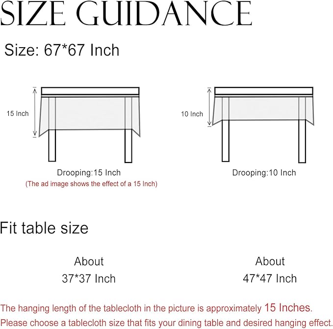 ISAENNE Designer Floral Linen Square Tablecloth,French Off White Elegant Table Cloth,Fall Washable Home Decor Tablecloths for Dining Thanksgiving Kitchen Christmas Party,67"*67"-Grace B