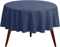 Gee Di Moda Round Tablecloth - 70 Inch Navy Blue Round Table Cloth for 24 to 48 Inch Round Tables - Heavy Duty Washable Fabric - for Buffet Table, Holiday Party, Dinner, Wedding & Baby Shower
