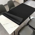 Leather Desk Pad - 40x70 Inch Waterproof Easy to Clean Can Conceal Flaws Protector The Table Top from Scratches Used for Dining (Black+Black 40x70)