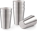 6 Pack 12 oz Stainless Steel Insulated Cup, Double Wall Vacuum Small Metal Cup, Reusable Camping Cups Unbreakable Indoor Outdoor for Party, Home, Office, BBQ, Silver