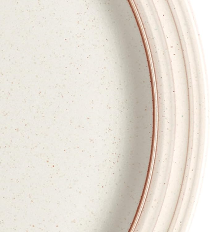 Denby - Heritage Atrium Medium Plates Set of 4-8.8in Natural Ceramic Stoneware Tableware - Dishwasher & Microwave Safe - Scratch & Chip Resistant Dinner, Lunch, Salad Plates For Everyday Use