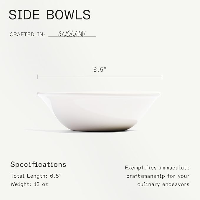 Made In Cookware - Set of 4 - Side Bowls - White - Porcelain England