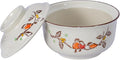 6.5 inch Retro Ceramic Ramen Bowl with Lid,Japanese Style Personalized Dinnerware For Noodle Rice Porridge Soup Fruit Sala (6.5inch, C)