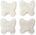 Two's Company Set of 4 Butterfly Marble Coasters - Marble