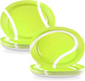 50Pcs Tennis Oval Paper Plates 10" x 12" Large Disposable Heavy Duty Classic Tennis Ball Paper Platters Sports Themed Dessert Plates for Men Women Kids Sports Birthday Party Supplies