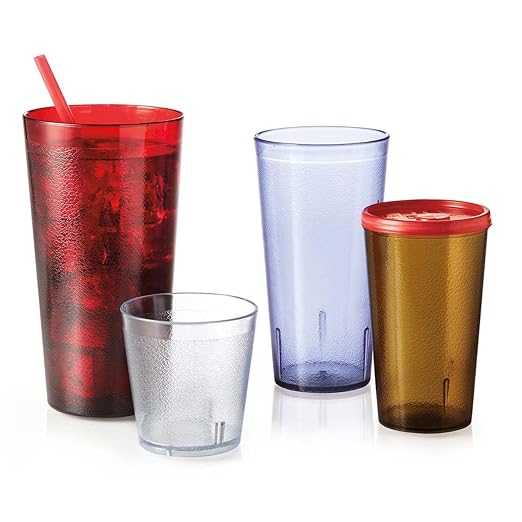 G.E.T. 6632-1-BL-EC Heavy-Duty Plastic Restaurant Tumblers, 32 Ounce, Blue (Set of 4)