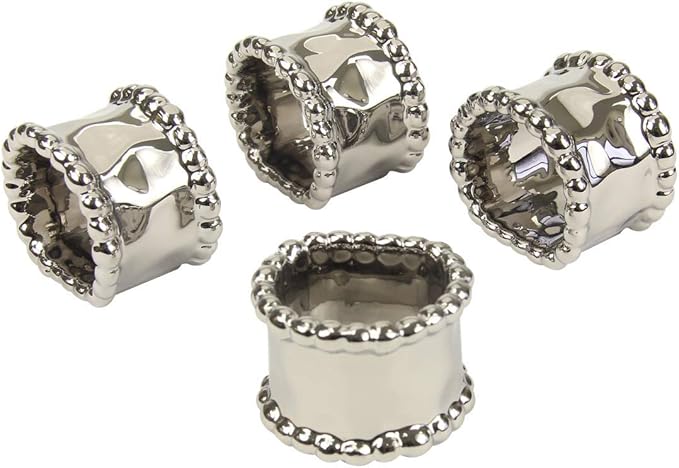 Pampa Bay Porcelain Verona Napkin Ring - Set of 4