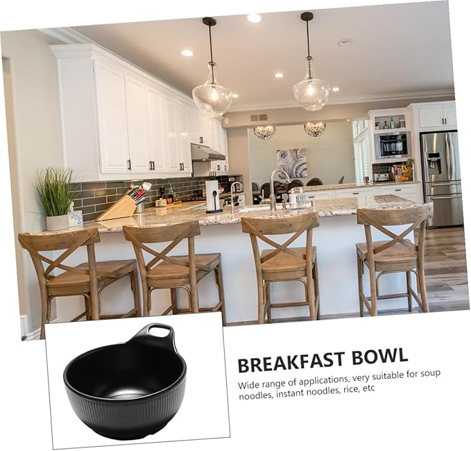 BESPORTBLE Melamine Breakfast Bowl Japanese Style Insulated Anti-scald Soup and Salad Dish for Home Kitchen Smooth Finish Porringer for Noodles Rice Snacks Restaurant Use