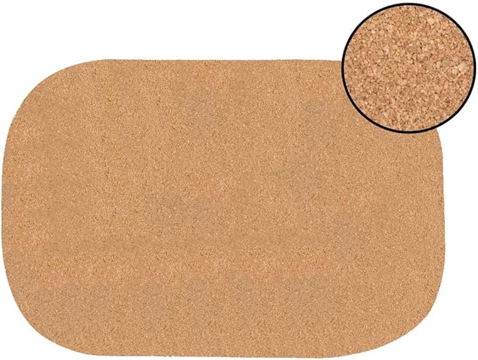 Dainty Home Rose Gold Marble Oval Cork Placemats - Heat Resistant, Non-Slip, Easy Clean for Elegant Dining - 12"x18" Set of 2 - Perfect for Stylish, Modern Homes