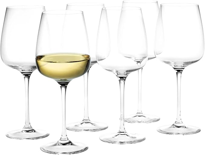 Holmegaard Bouquet Dessert Wine Glass, Clear, 10.8 oz, 3.2" D x 7.7" H - Set of 6, Designed by Peter Svarrer, Gift Box Included