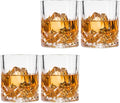 Set of 4 Crystal Whiskey Glasses - 11 oz Double Old Fashioned Tumbler, Perfect for Bourbon, Vodka, and Cocktails (Set of 4)