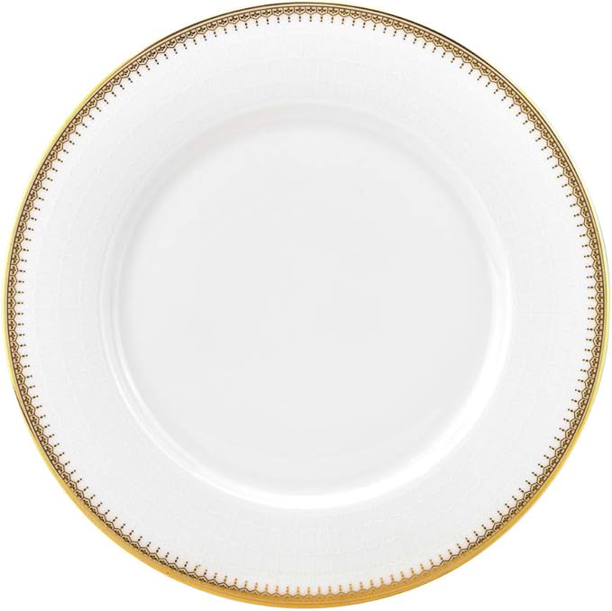 EURO Porcelain 20-pc. Dinner Set Service for 4, 24K Gold-plated Luxury Bone China Tableware ("Amanda" 5669-20G)