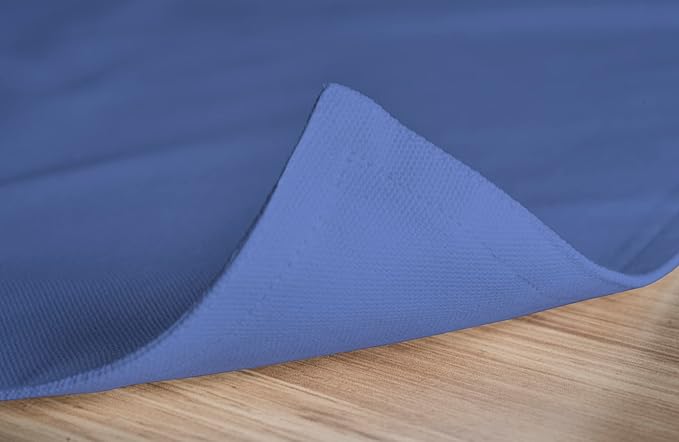 Calicot Placemats Set of 6 100% Cotton Washable Cloth Place Mats, Reusable Table Mats for Spring/Summer & Thanksgiving Christmas Decorations Kitchen Dining Party Wedding (Bel Air Blue, 13" x 19")