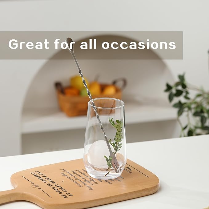 Drinking Glasses Set of 6, 16.4 oz Crystal Water Glasses,Tall Glass Cups,Highball Glass for Cocktail,Juice,Mojito,Iced Tea,Kitchen and Bar Glassware,Gifts for Christmas