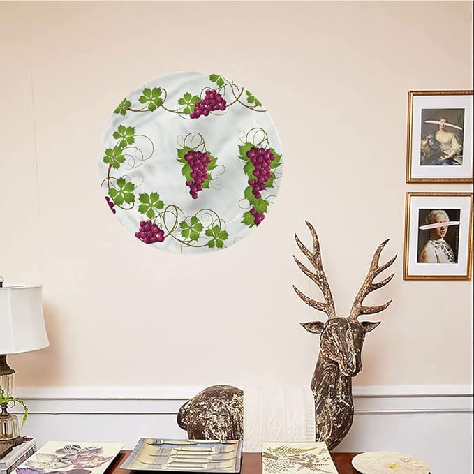 Ceramic Display Plate, Vine Ceramic Hanging Decorative Plate, Agriculture Harvest Yield, 10 Inch, Household Custom Ceramic Plate, Multicolor
