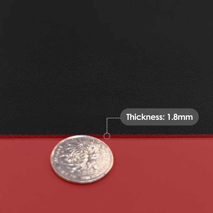 Leather Table Pad,1.8mm Thick,40x90 Inch,Dining Table Pad,Table Pads for Dining Room Table Rectangular,Table Protector for Dining Room Table,Dining Table Cover(Black+Wine Red,40x90)
