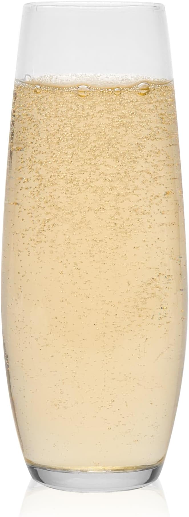 Libbey Stemless Flute Glasses, 9.6-ounce, Set of 6
