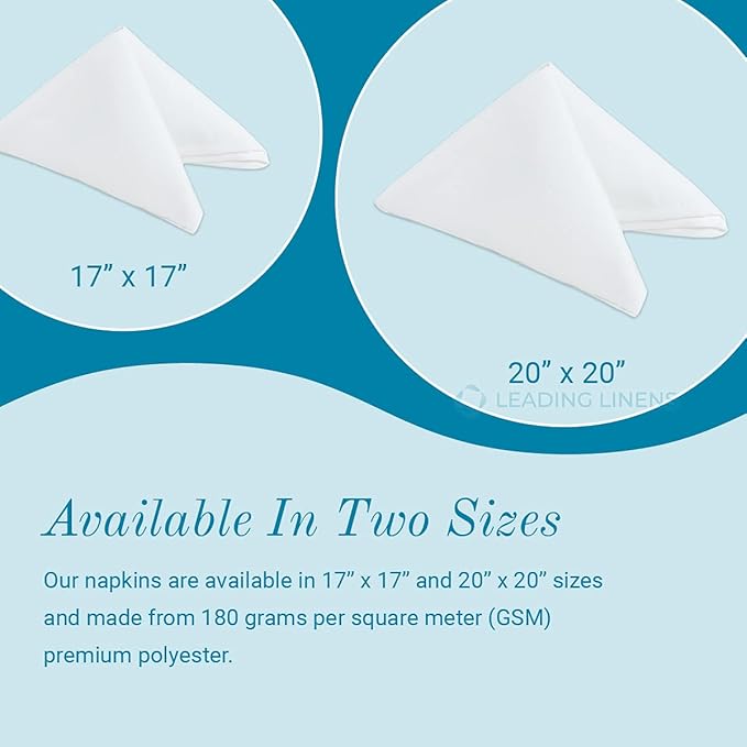 Polyester Cloth Napkins - Washable Soft Table Linens - Durable & Elegant for Dining, Restaurants, Weddings, Events, Rentals, Banquets, & Parties - Premium Quality Set of 250, Mint Green, 20"x20"